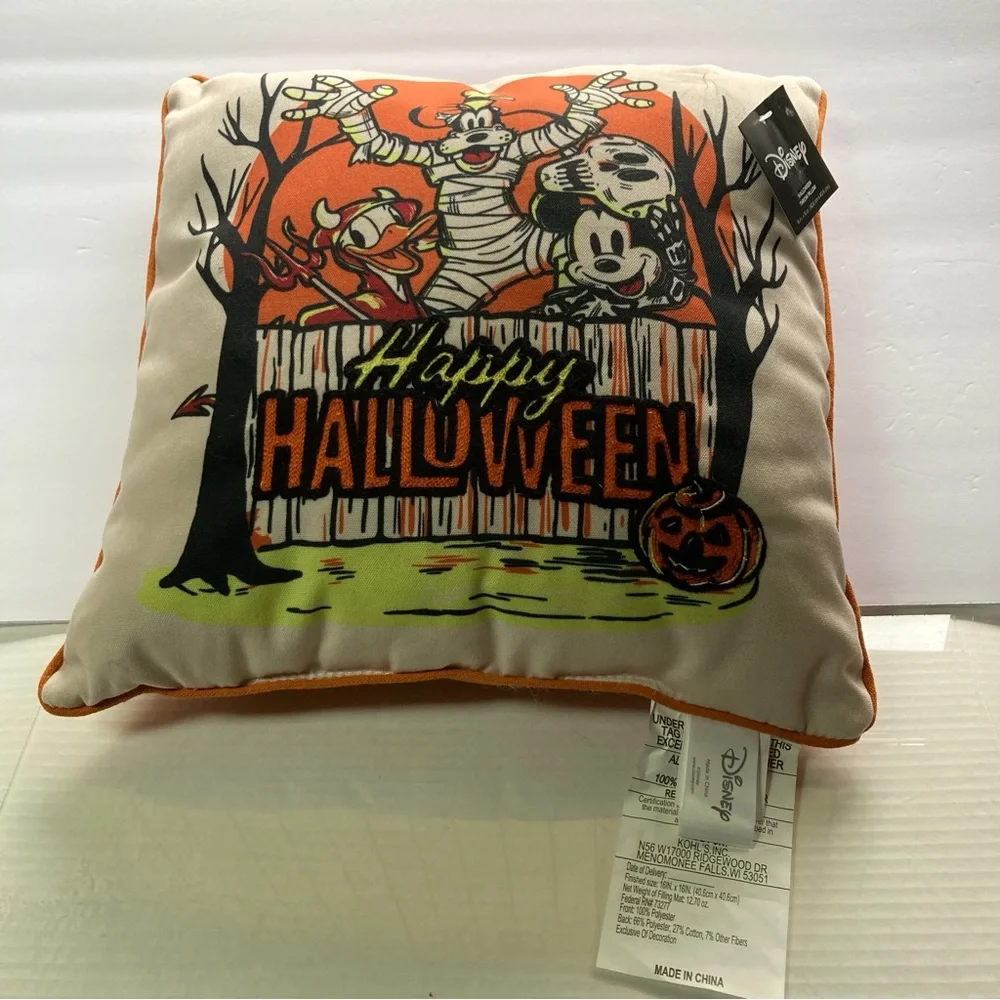 Celebrate Together™ Disney Happy Halloween NEW Throw Pillow 16 x 16 inches